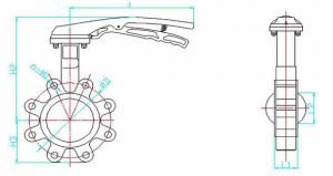 Cast Steel CF8M 2” 150LB Wafer High Performance Butterfly Valve